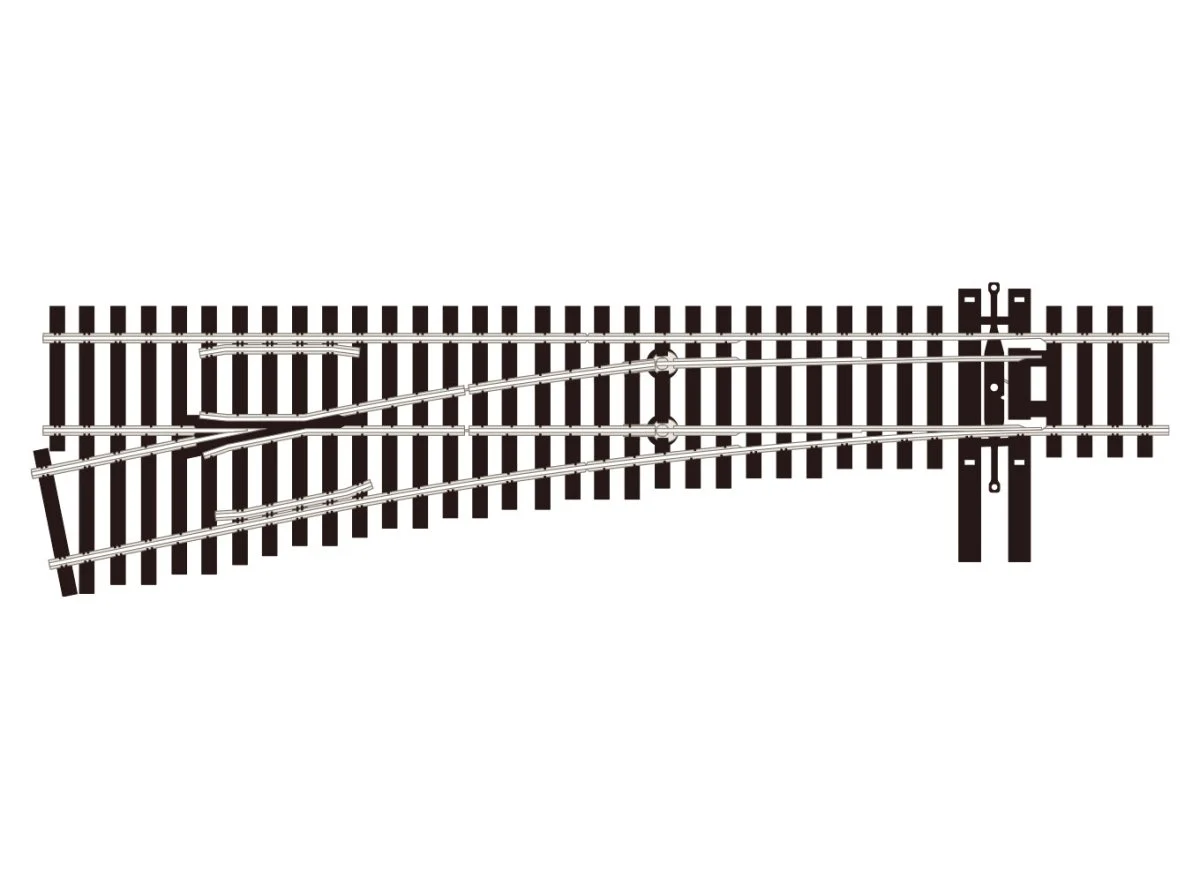 Peco HO No.5 Lefthand Electrofrog Turnout - SLE8352