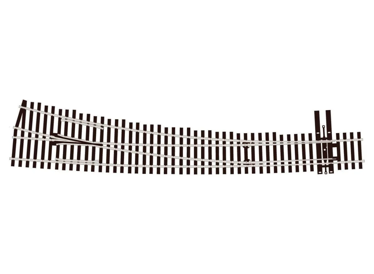 Peco HO No.7 Righthand Electrofrog Curved Turnout - SLE8376
