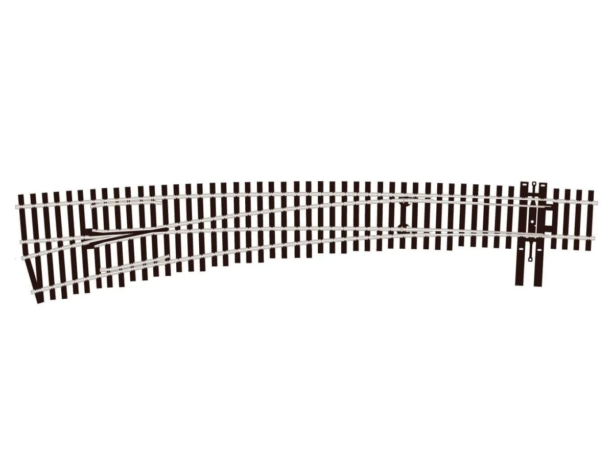 Peco HO No.7 Lefthand Electrofrog Curved Turnout - SLE8377