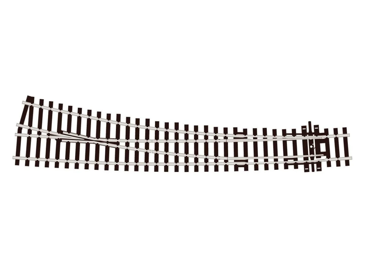 Peco HO Turnout Curved Double Radius Righthand Electrofrog - SLE86