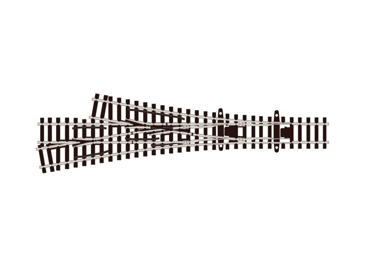 Peco N Streamline Asymetric 3-Way Turnout Code 55 Electrofrog - SLE399F