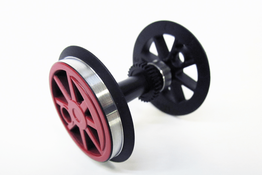Piko 36076 Ball Bearing Geared Wheelset: BR80, Red (G-Scale)