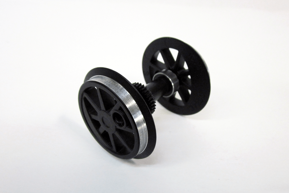 Piko 36078 Ball Bearing Geared Wheelset: 0-6-0T, Black (G-Scale)