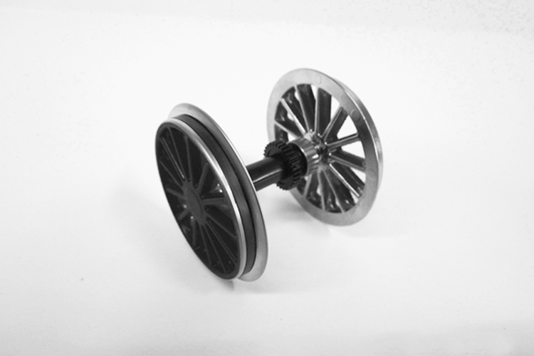 Piko 36083 Ball Bearing Plated Traction Wheelset: BR194, Black (G-Scale)