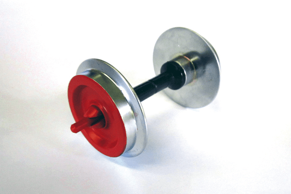 Piko 36166 Metal Wheelset: 30mm Plated, 2 pcs, Red - Fits Most American Cars (G-Scale)