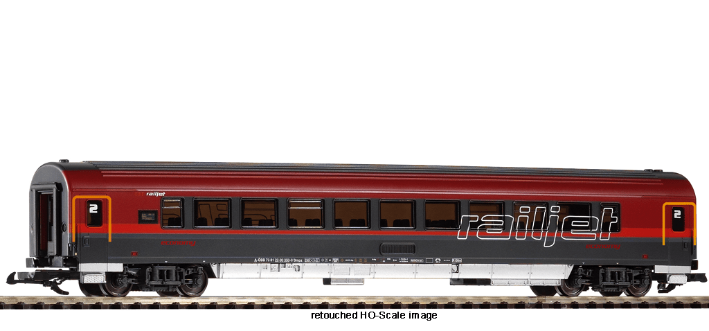 Piko 37665 Railjet VI Coach, 2 Class (G-Scale)