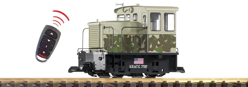 Piko 38511 US Army 25-Ton Diesel Loco, Battery R/C w/Sound (G-Scale)