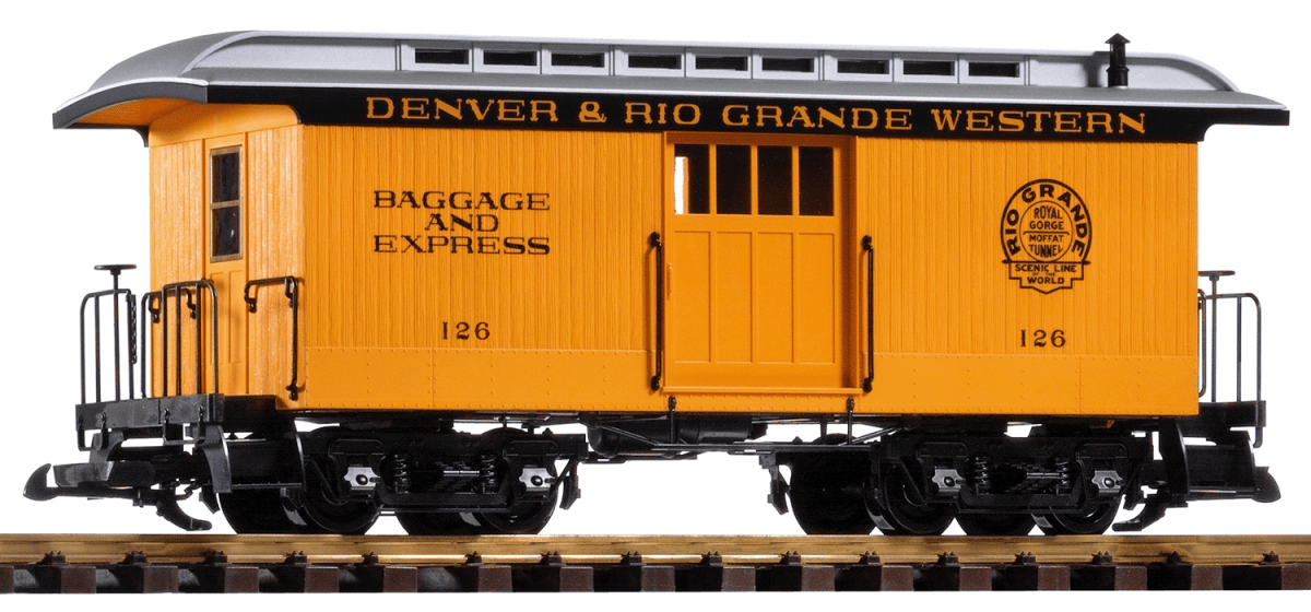 Piko 38603 D&RGW Wood Baggage Car #127 (G-Scale)