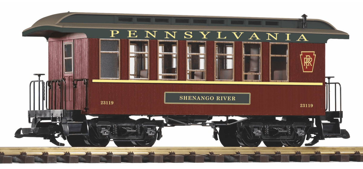 Piko 38658 PRR Wood Coach #23119 (G-Scale)