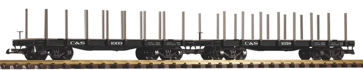 Piko 38785 C&S Flatcar 2-Pack (G-Scale)