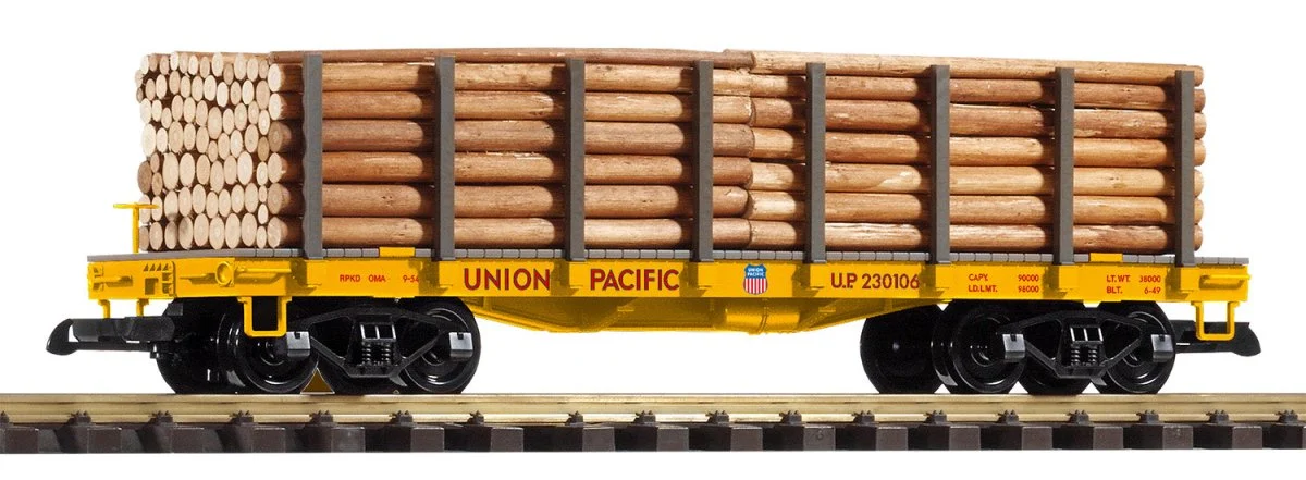 Piko 38798 UP Flatcar w/Log Load (G-Scale)