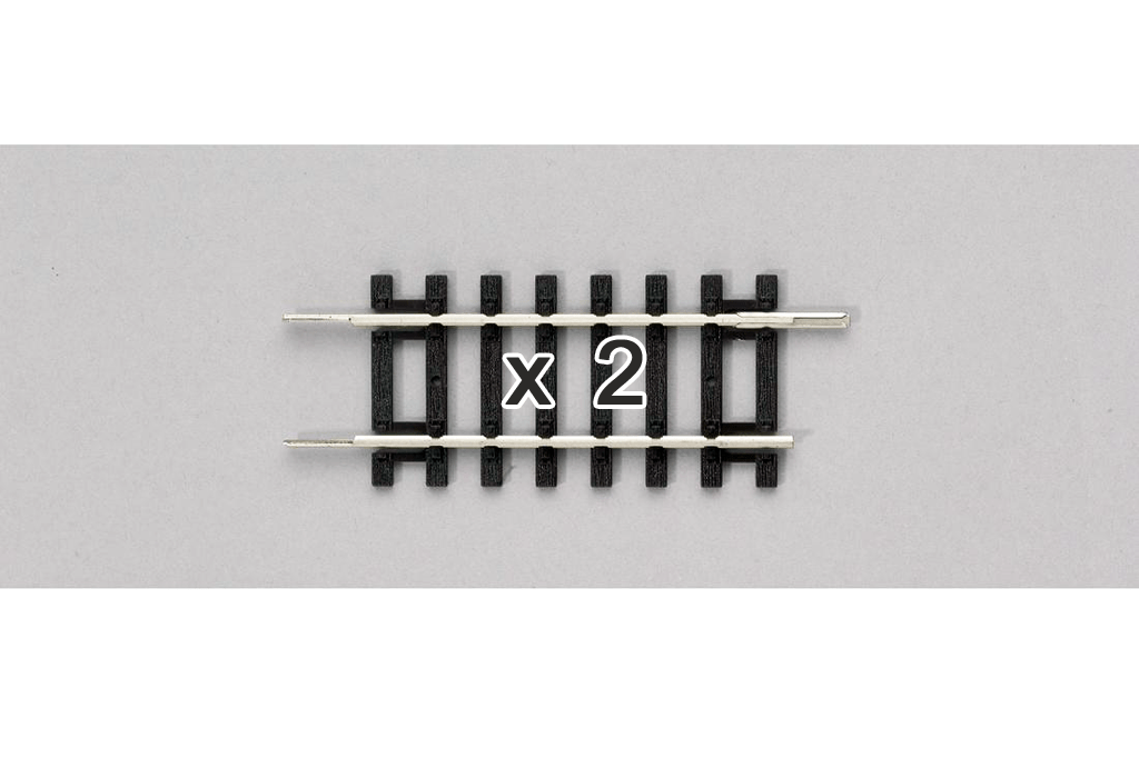 Piko 55207 Pair of Adapter Tracks to Old PIKO 62mm, 2.4" (HO-Scale)