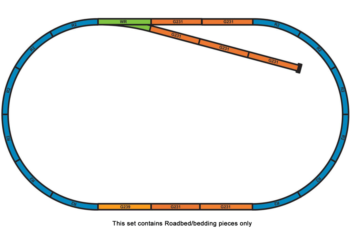 Piko 55366 Roadbed for Track Set A+B (HO-Scale)