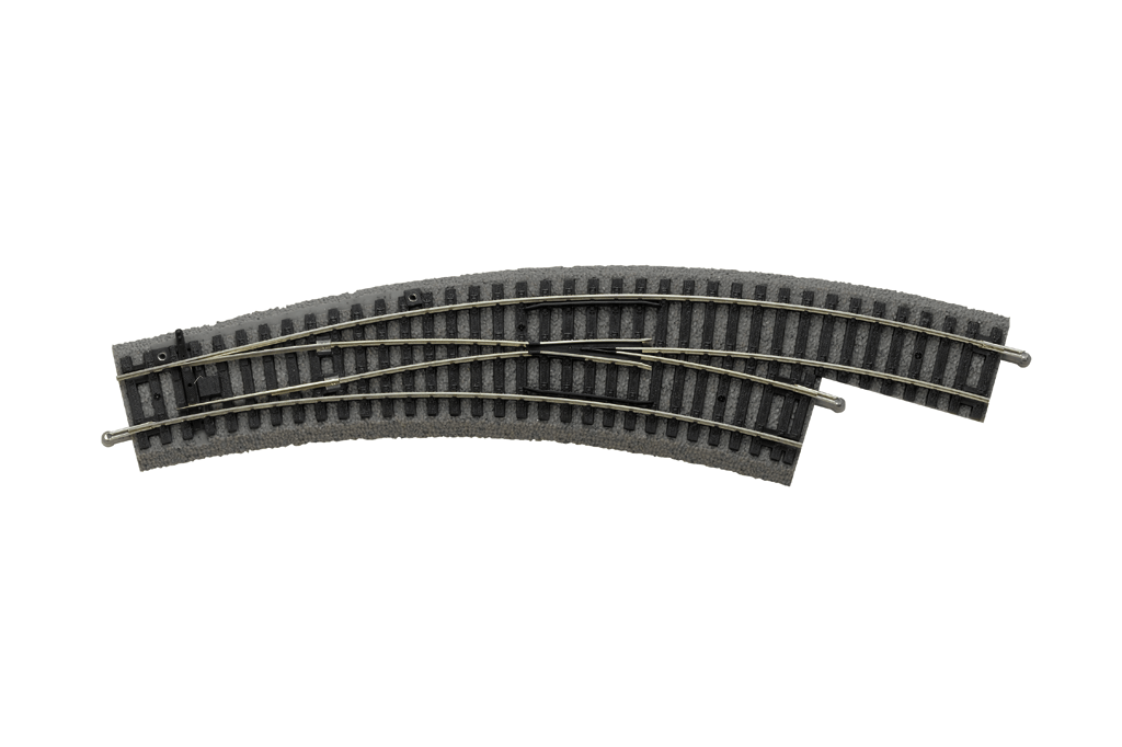 Piko 55423 Roadbed A-Track Right Curved Switch BWL, R2/R3 (HO-Scale)