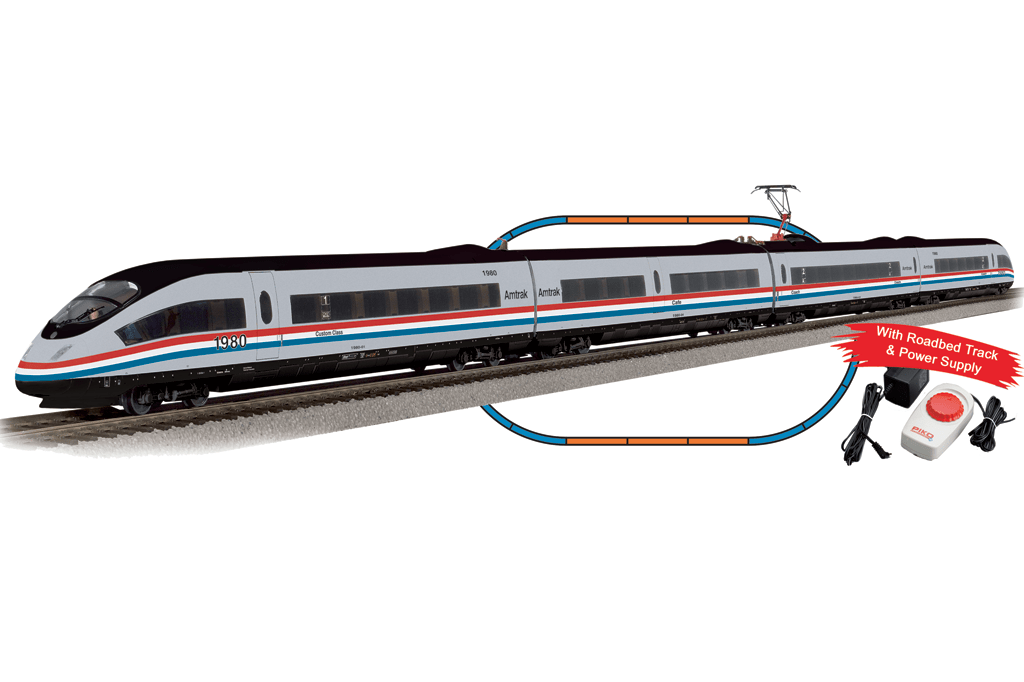 Piko 57197 Roadbed AmtrakÃƒâ€šÃ‚Â® ICE 3 Starter Set, 120V (HO-Scale)