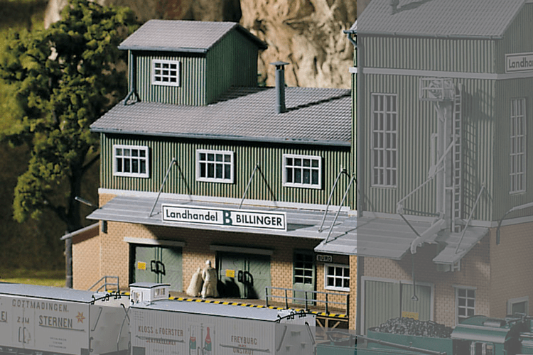Piko 61113 Classic Line Billinger's Co-Op Storage, Building Kit (HO-Scale)