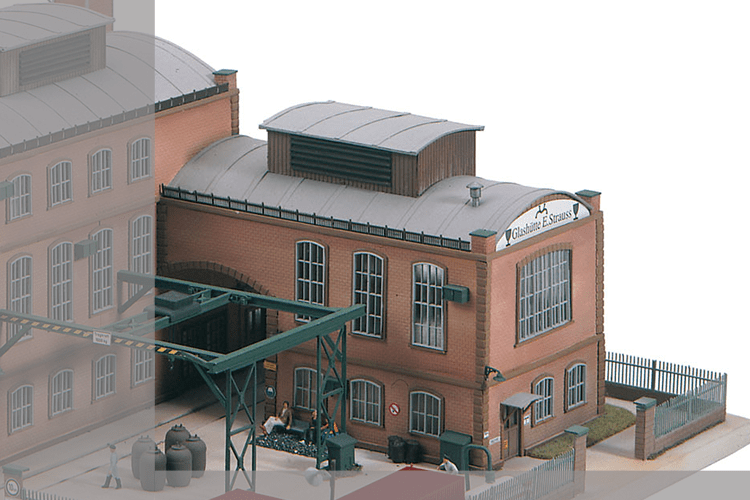 Piko 61117 Classic Line Factory Side Building, Building Kit (HO-Scale)