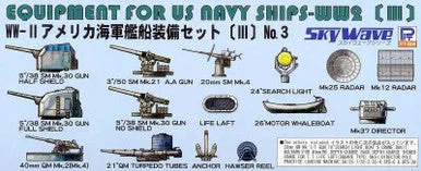 1/700 Skywave Equipment Set for US WWII Navy Ships (III) - Pitroad
