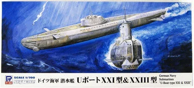 1/700 Pitroad German navy Submarine U-Boat type XXI & XXIII