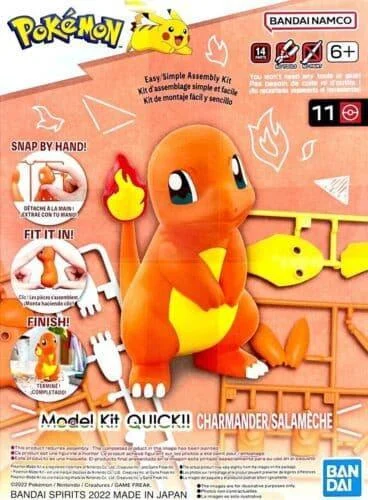 Pokemon Charmander 11 Quick Model Kit - Bandai Namco