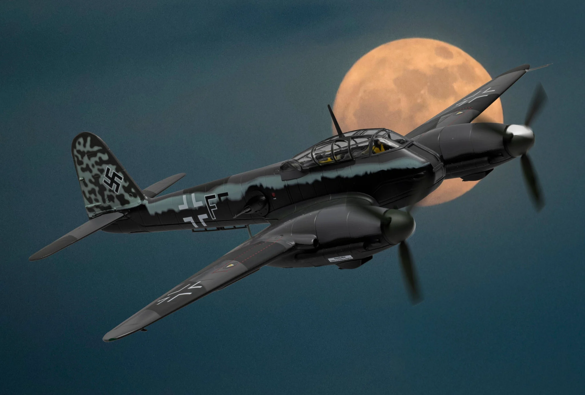 Pre-Order Corgi AA29702 1:72 Messerschmitt Me 410A-1 Black F, 14./KG2, Late 1943 Lt. Rudolf Abrahamczik