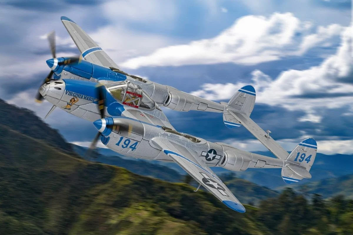 Pre-Order Corgi AA36618 1:72 Lockheed P-38J Lightning "Virginia Marie", New Guinea, 1944