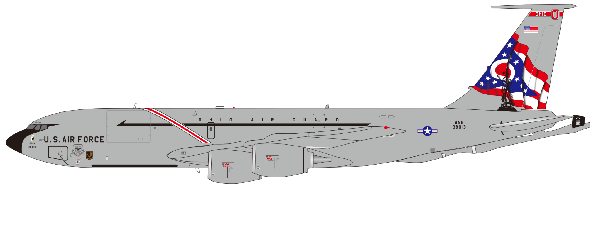 Pre-Order Gemini Jets G2AFO1490 1:200 U.S. Air Force Ohio ANG KC-135