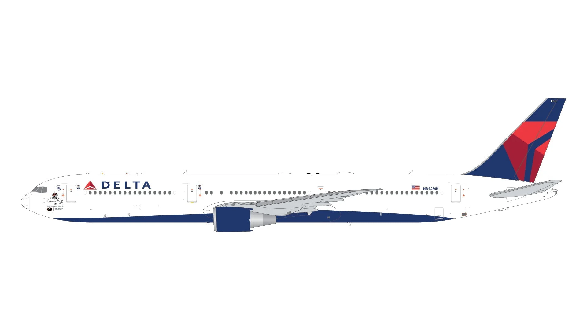 Pre-Order Gemini Jets G2DAL1444 1:200 Delta Air Lines B767-400ER N842MH "Vince Dooley,"