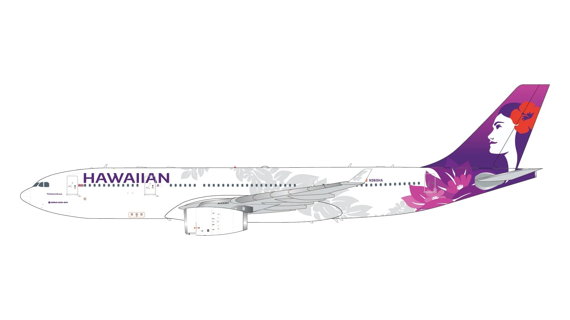 Pre-Order Gemini Jets G2HAL1504 1:200 Hawaiian Airlines A330-200 N360HA