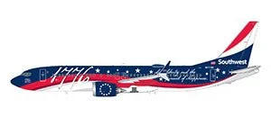Pre-Order Gemini Jets GJSWA2441 1:400 Southwest 737 MAX 8 "Independence One" Reg. N1776R