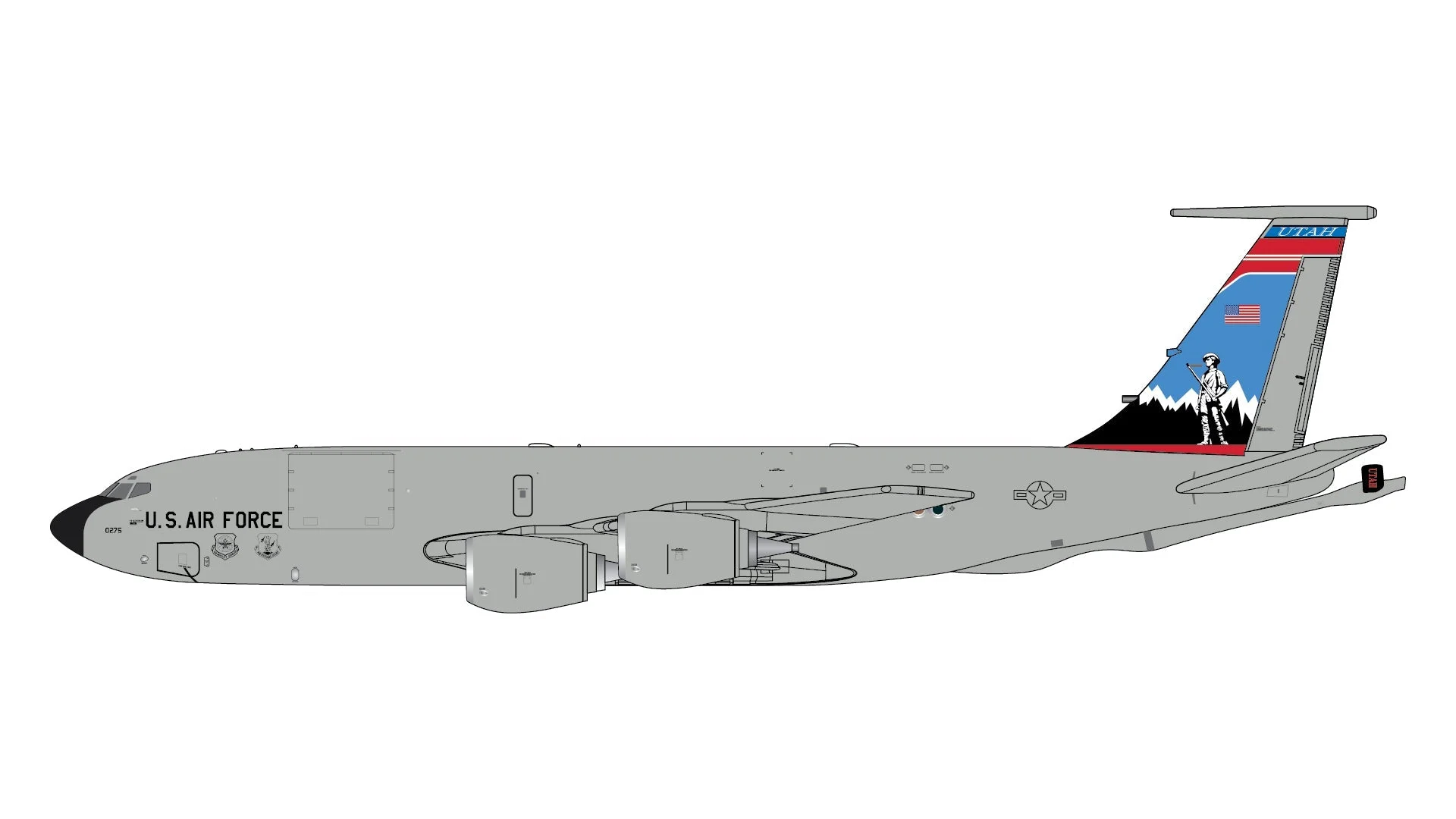 Pre-Order Gemini Macs GMUSA153 1:400 U.S. Air Force KC-135R 61-0275 "Utah Air National Guard"