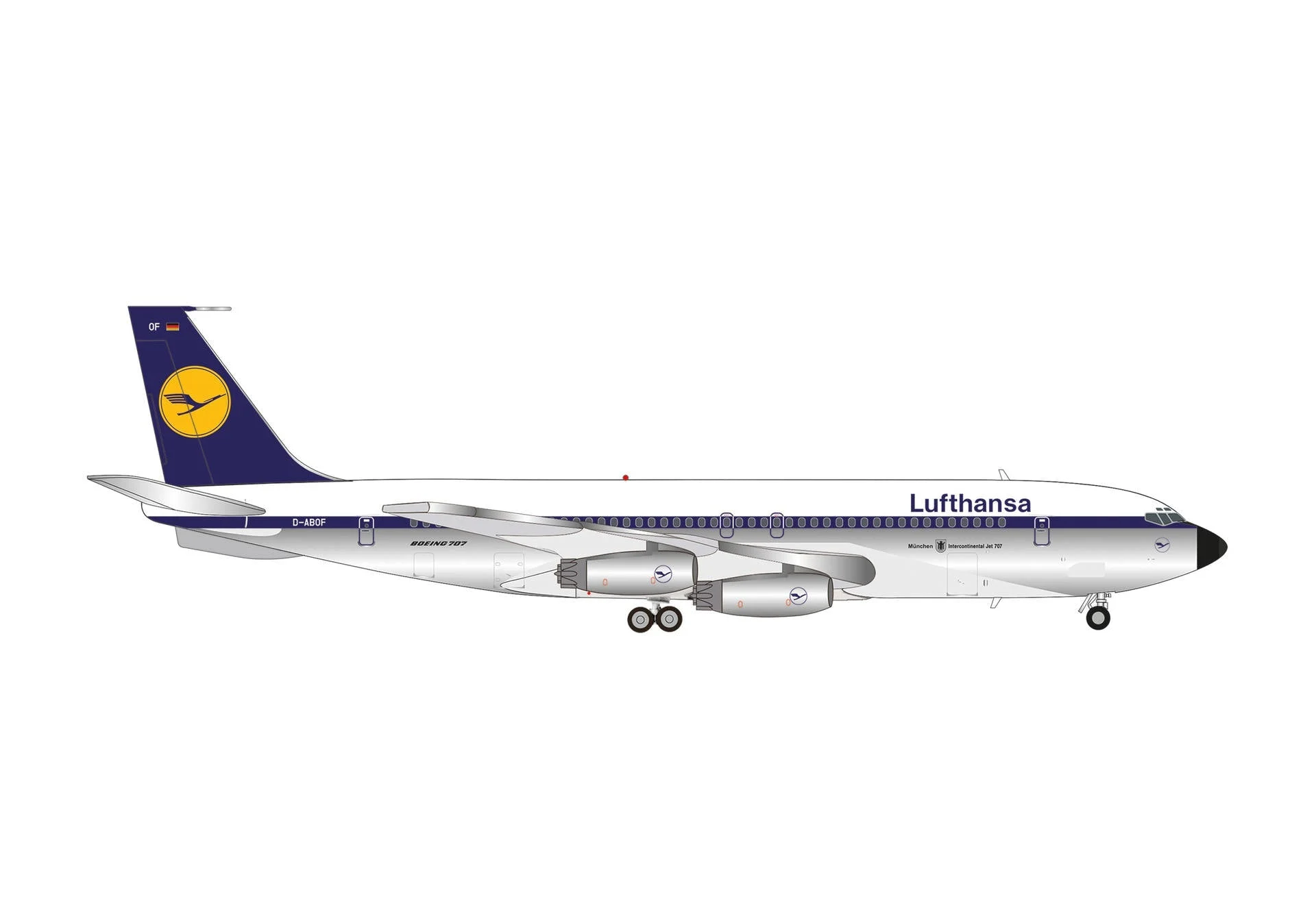 Pre Order HERPA 573702 1:200 Boeing 707-400 Lufthansa D-ABOF