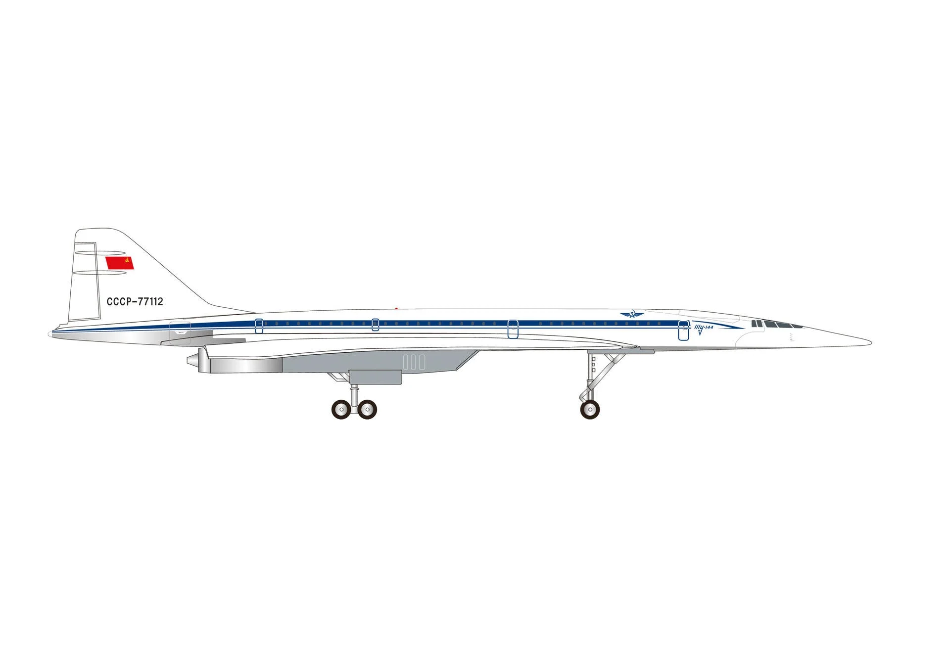Pre-Order Herpa Wings 562867 1:400 Aeroflot Tupolev TU-144D Technik-Museum Sinsheim