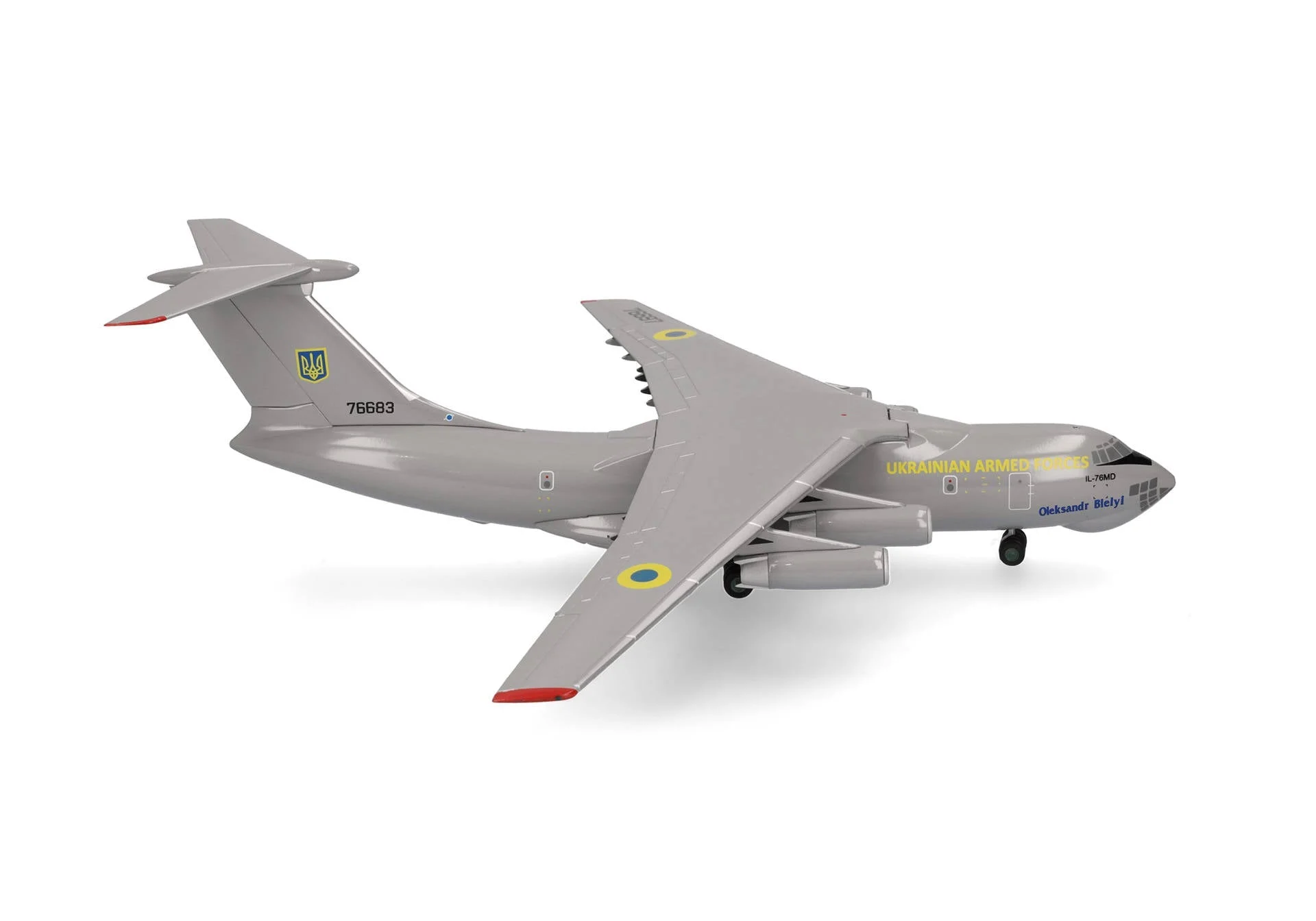 Pre-Order Herpa Wings 573610 1:200 Ukrainian Air Force Ilyushin IL-76 76683