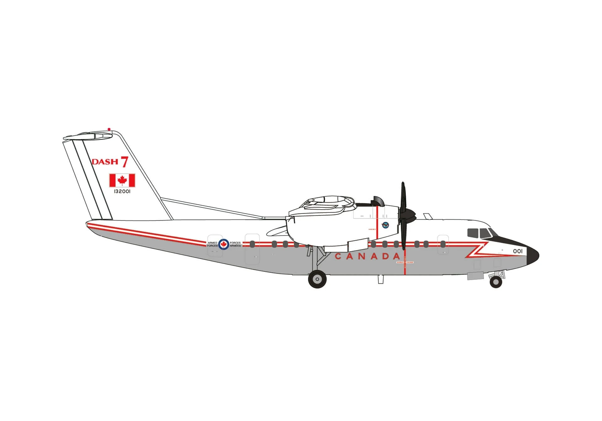 Pre-Order Herpa Wings 573856 1:200 Canadian Armed Forces DHC-7 No. 412 Squadron