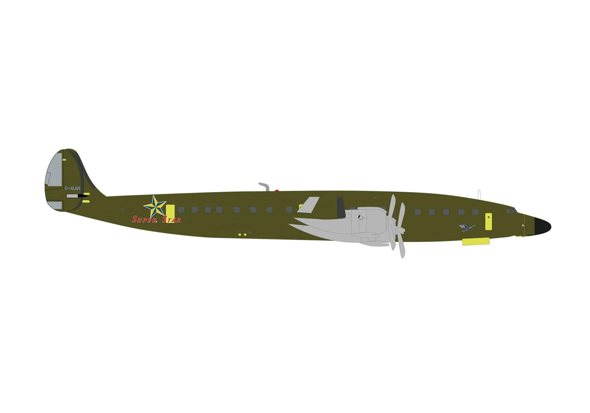 Pre-Order Herpa Wings 573863 1:200 Lockheed L-1649A Super Star Roll-out, Hamburg, 2025 D-ALAN
