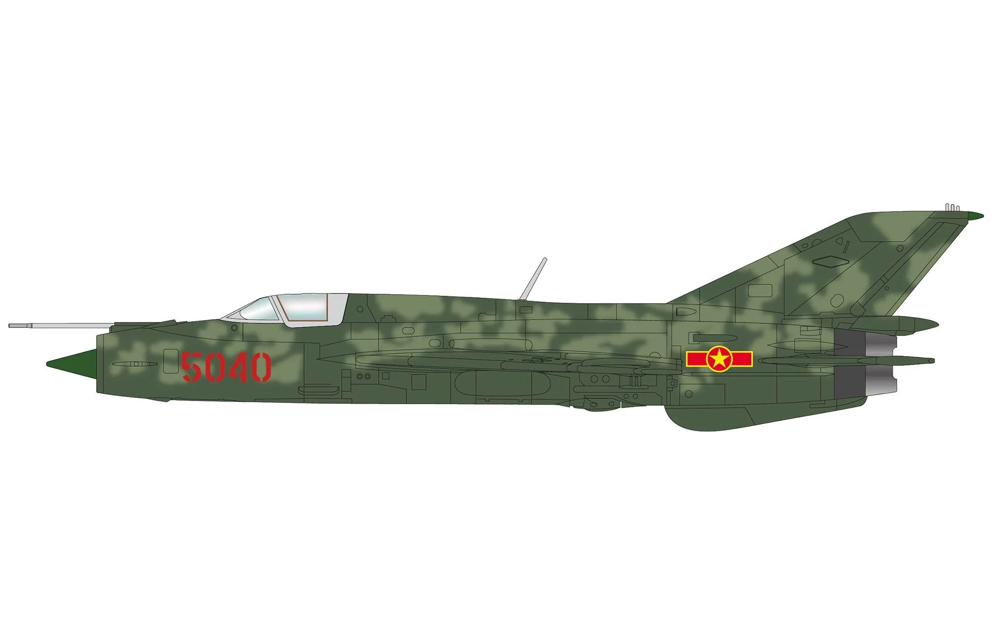 Pre-Order Hobby Master HA0004 1:72 MIG-21PFM 5040, 921st Fighter Regiment, Vietnam AF, Dec 1972