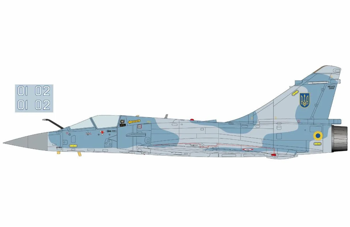 Pre-Order Hobby Master HA1622 1:72 Mirage 2000-5F Ukranian Air Force, 2025 (w/no. 1 & 2 planes decal)