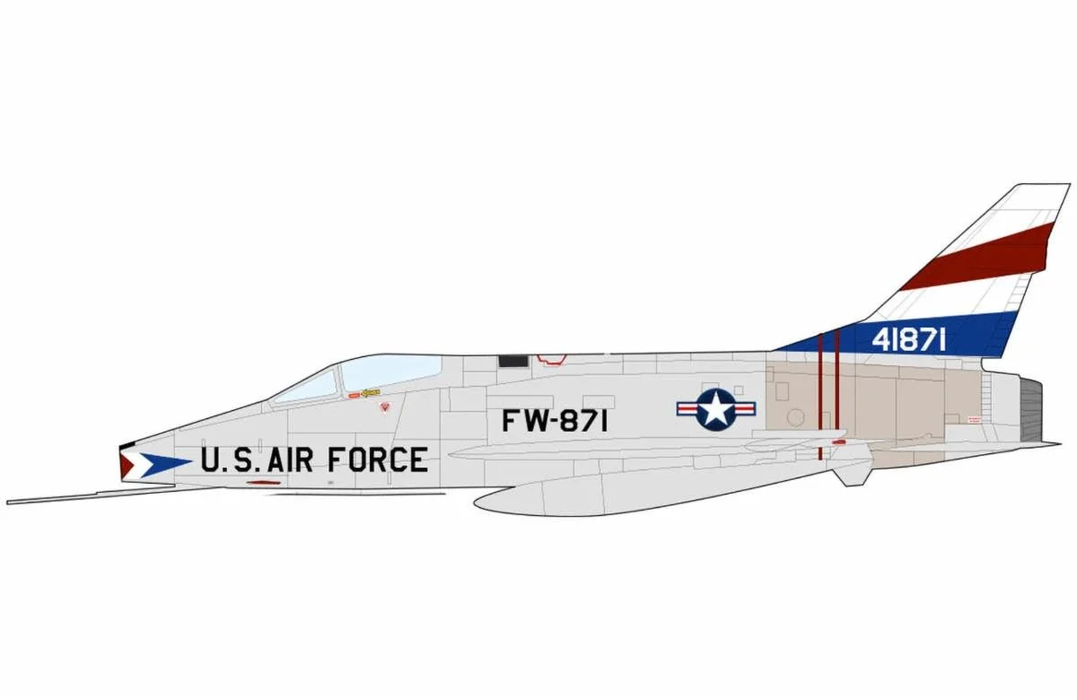 Pre-Order Hobby Master HA2127 1:72 F-100 Super Sabre FW-871, USAF, National Military Museum (Soesterberg)