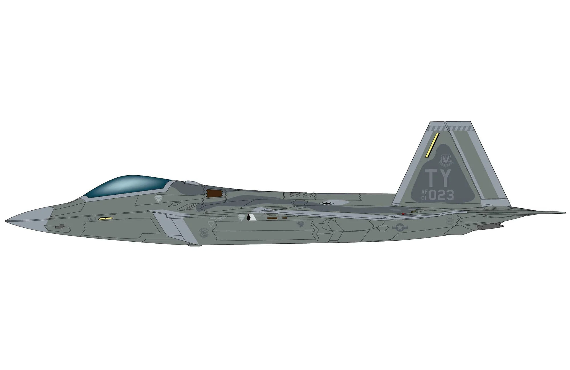 Pre-Order Hobby Master HA2833 1:72F-22 "Maj. Joshua 'Cabo' Gunderson" 01-4023, 43rd FS, 325th FW, Tyndall AFB (w/ pilot's signature card)