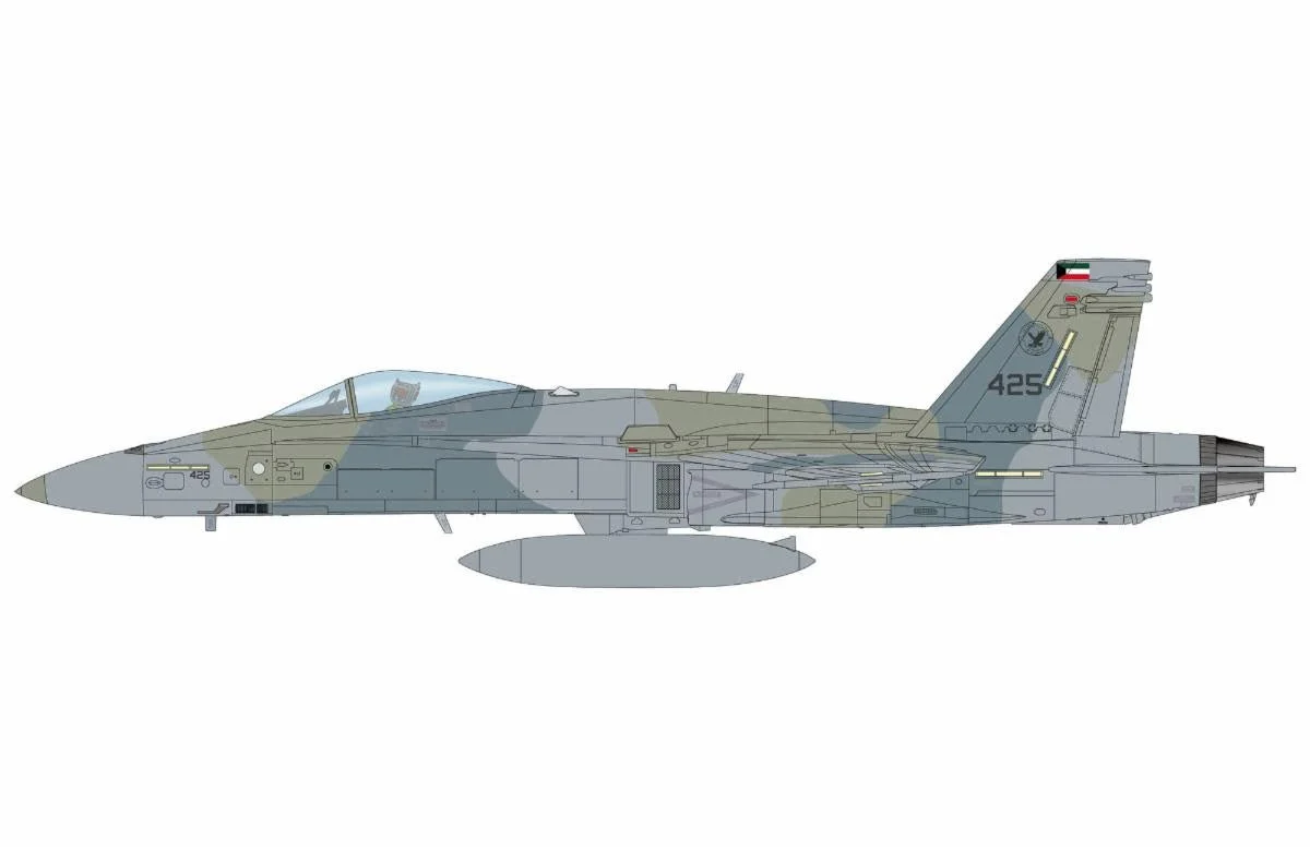 Pre-Order Hobby Master HA3594 1:72 KAF-18C Hornet 425, 9 Fighter & Attack Sqn., Kuwait AF (w/F-15 decals)