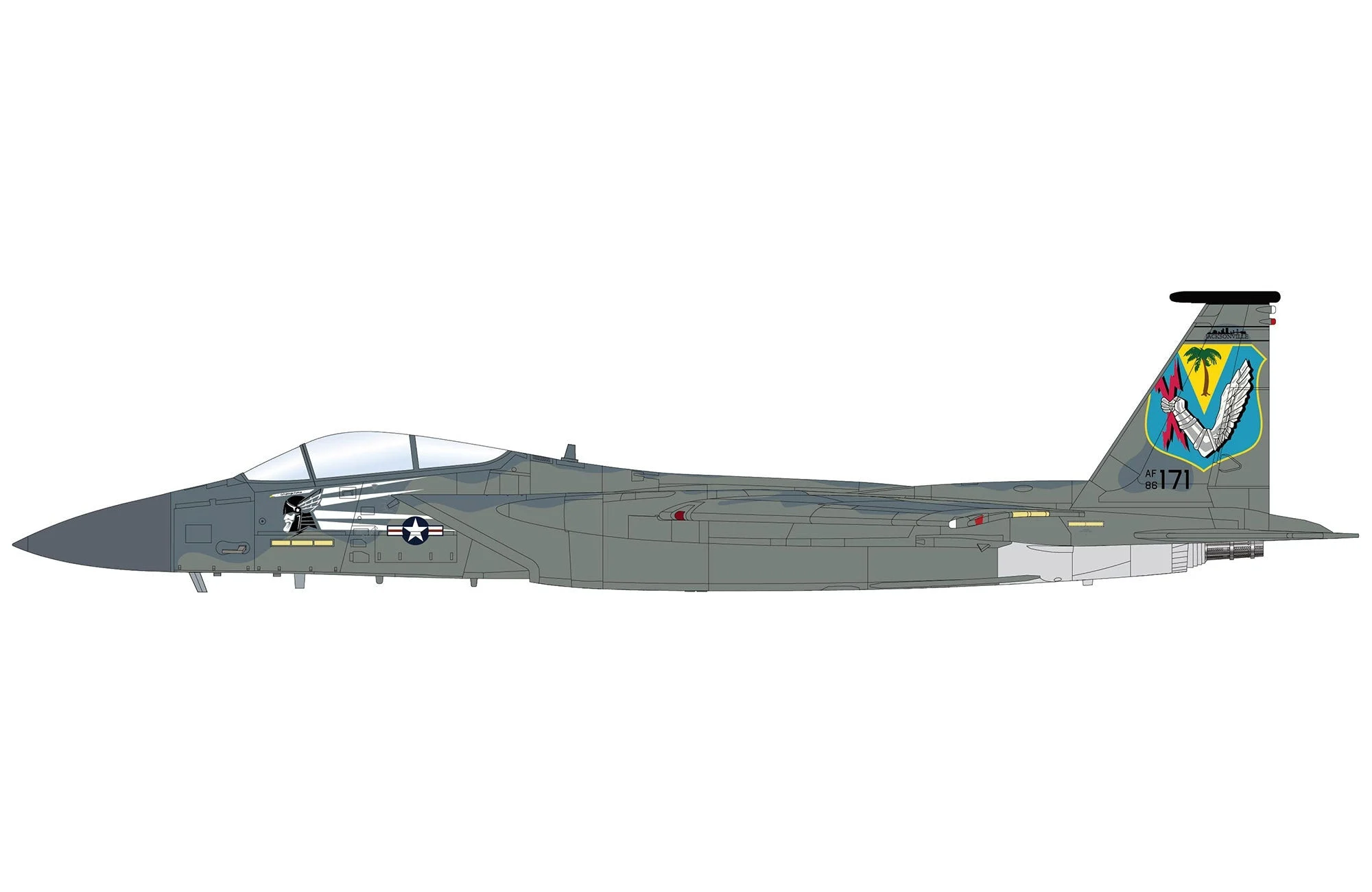 Pre-Order Hobby Master HA4578 1:72 F-15C "Florida ANG 7th Anniversary" 86-0171, USAF, Sept 2022