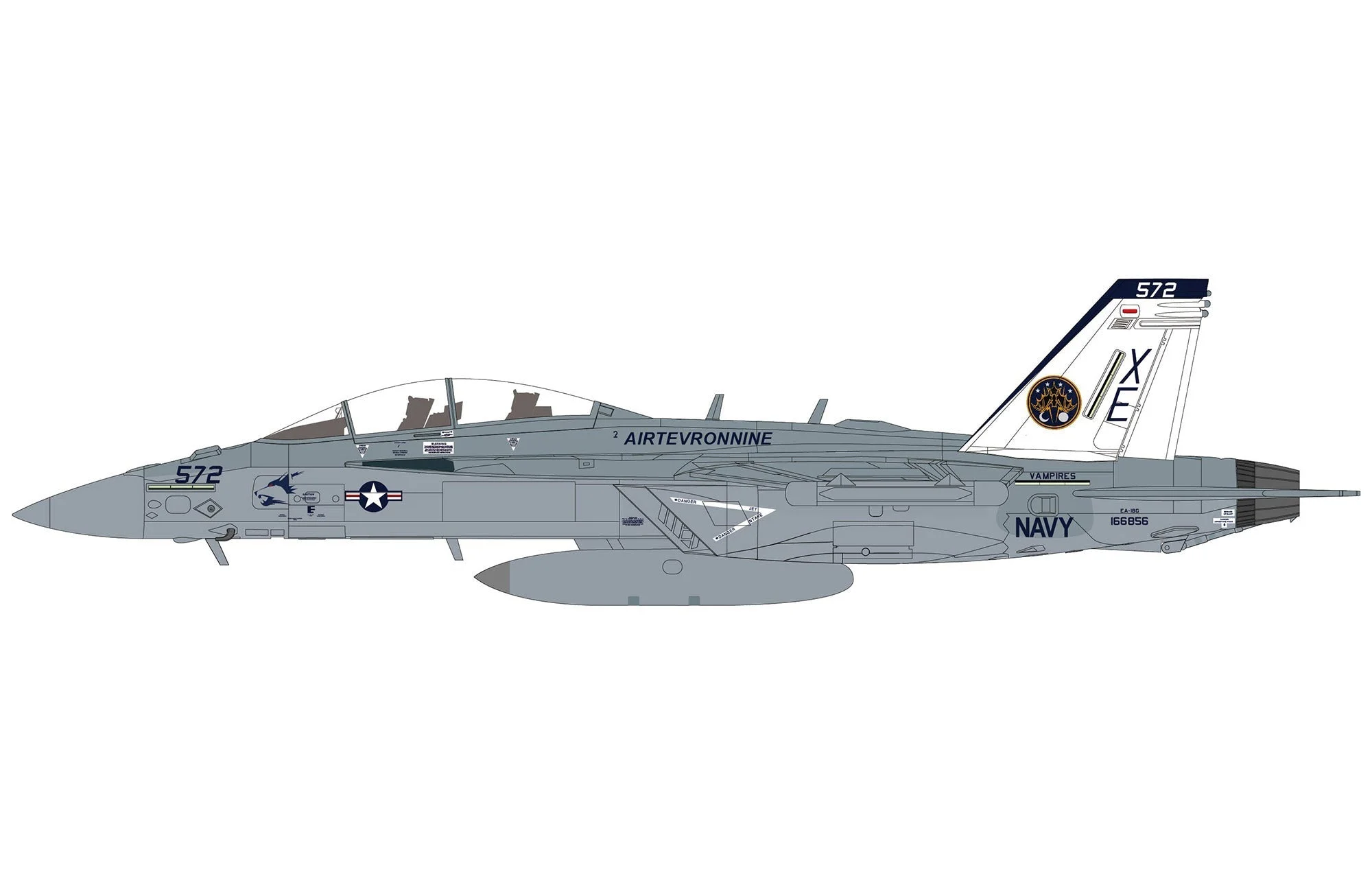 Pre-Order Hobby Master HA5154 1:72 EA-18G Growler 166856, VX-9, US Navy 2008 (Re-Release)