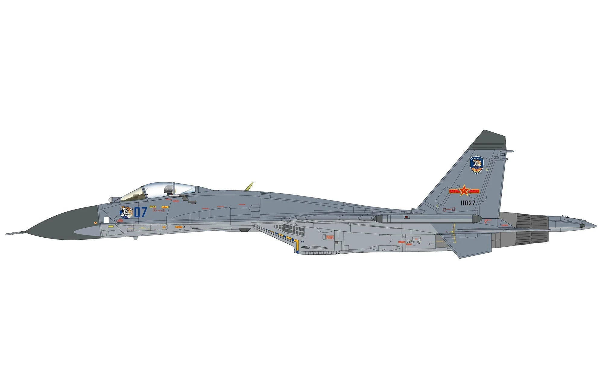 Pre-Order Hobby Master HA6026 1:72 Su-27K "Siberian Tiger" 11027, The First Div. of PLAAF, 2001