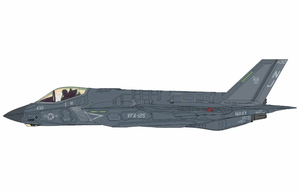 Pre-Order Hobby Master HA6213 1:72 F-35C lightning II 169034, VFA-125, 2022