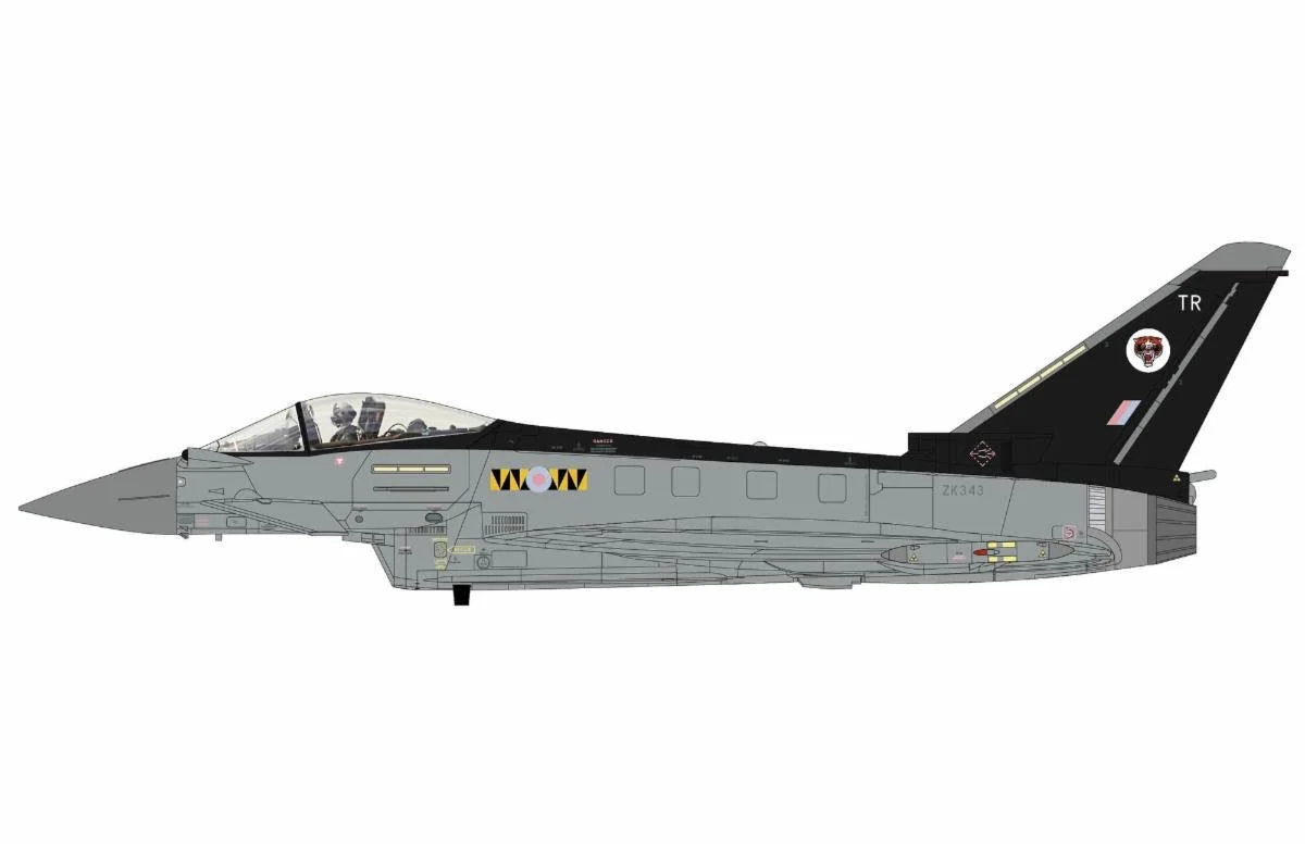 Pre-Order Hobby Master HA6632 1:72 Eurofighter Typhoon ZK343, No. 74 Sqn. "Tigers", RAF (what if scheme)