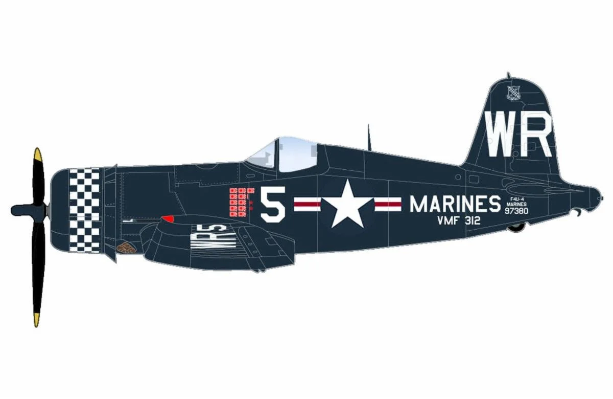 Pre-Order Hobby Master HA8228 1:48 F4U-4 Corsair BuNo 97380, Capt. Phillip C. Delong, VMF-312, USS Bataan, April 1951