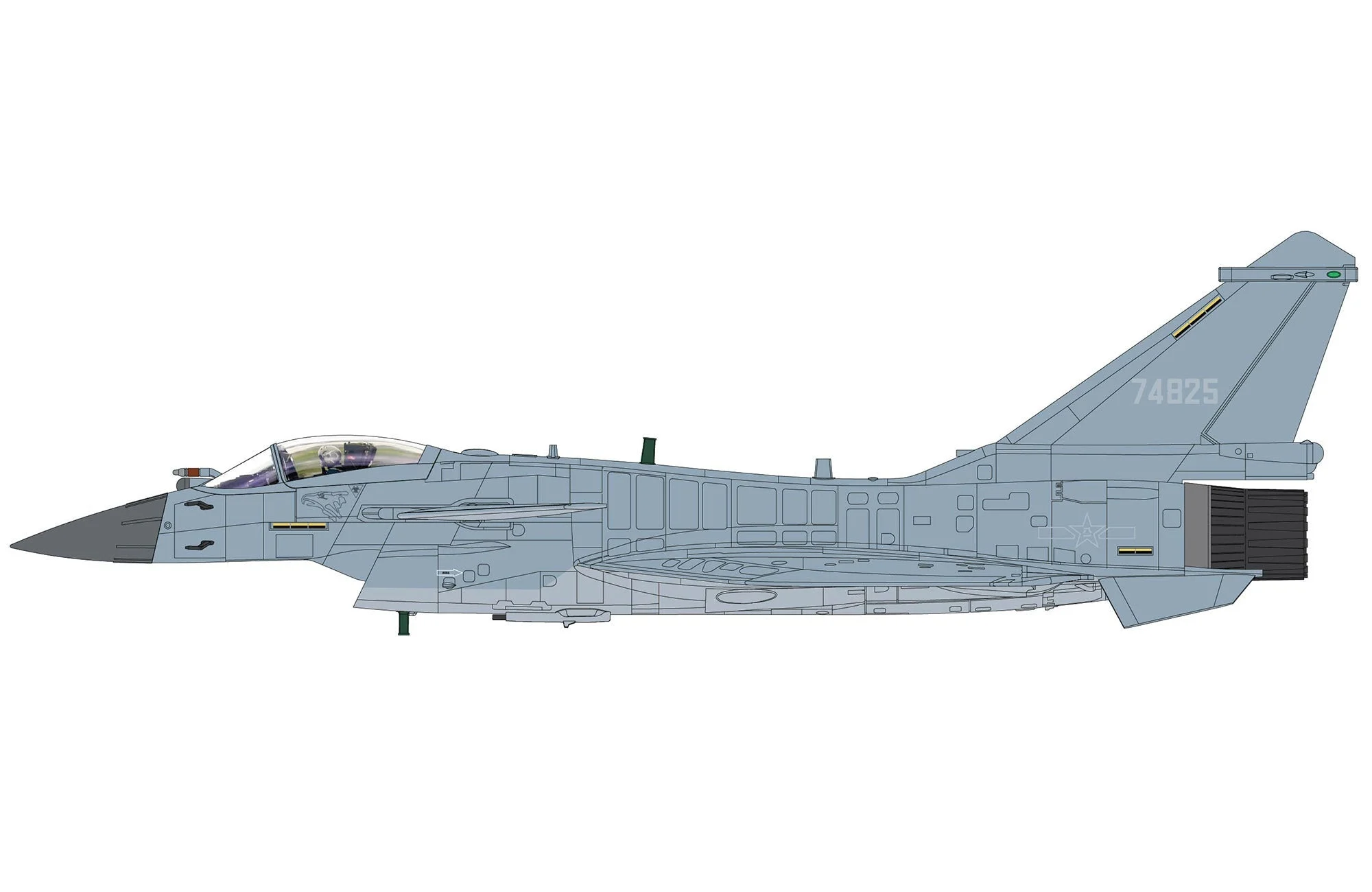Pre-Order Hobby Master HA9401 1:72 J-10C Vigorous Dragon 74825, PLAAF, 2025