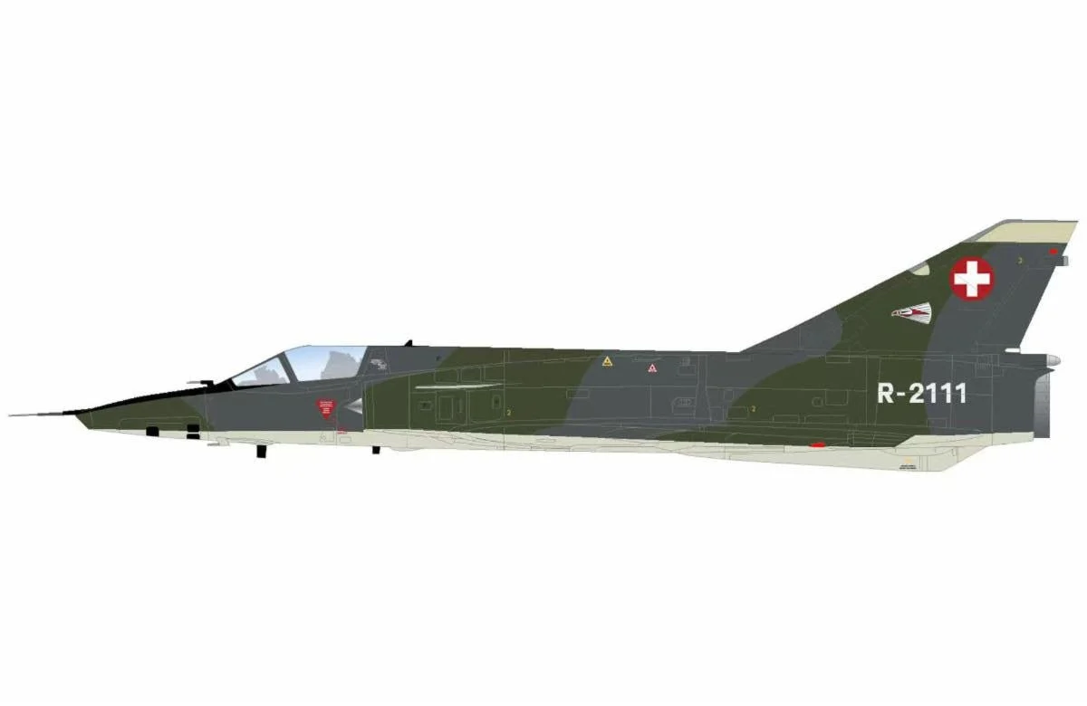 Pre-Order Hobby Master HA9583 1:72 Mirage IIIRS R-2111, Staffel 10, Swiss Air Force, 2002