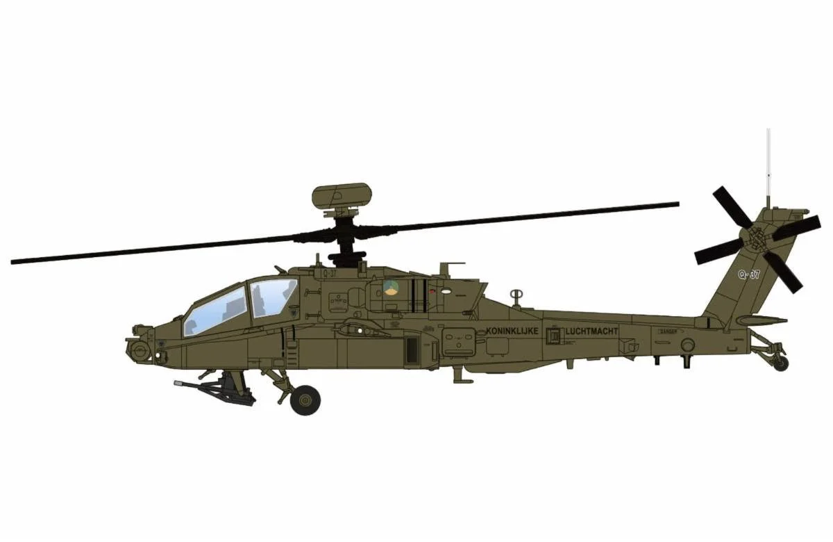 Pre-Order Hobby Master HH1224 1:72 AH-64E "Apache" Q-37, 301 Sqn., RNLAF, 2024